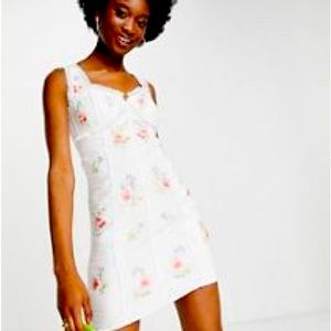ASOS DESIGN CHIFFON MINI DRESS WITH EMBROIDERY